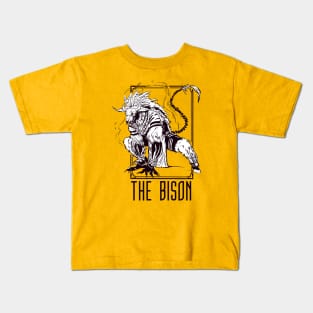THE BISON (WHITE BG) Kids T-Shirt